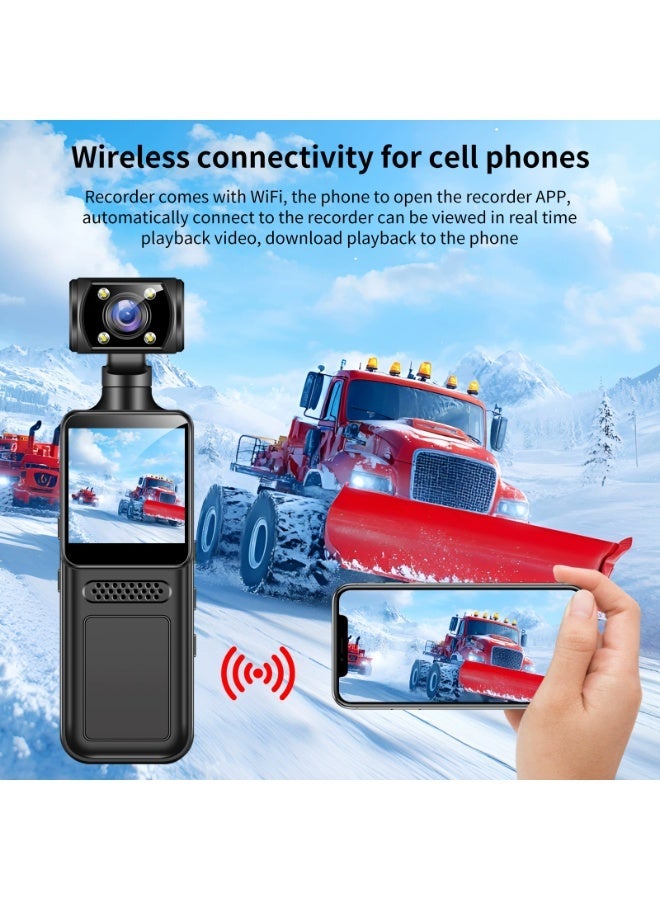 NexusTek 4K Ultra HD Action Camera with 180° Rotatable Wide Angle, APP Control, 128GB Card Included. Simultaneous Video & Audio Recording, Long Battery Life for Outdoor Vlogging, Cycling, and Travel - Image 3